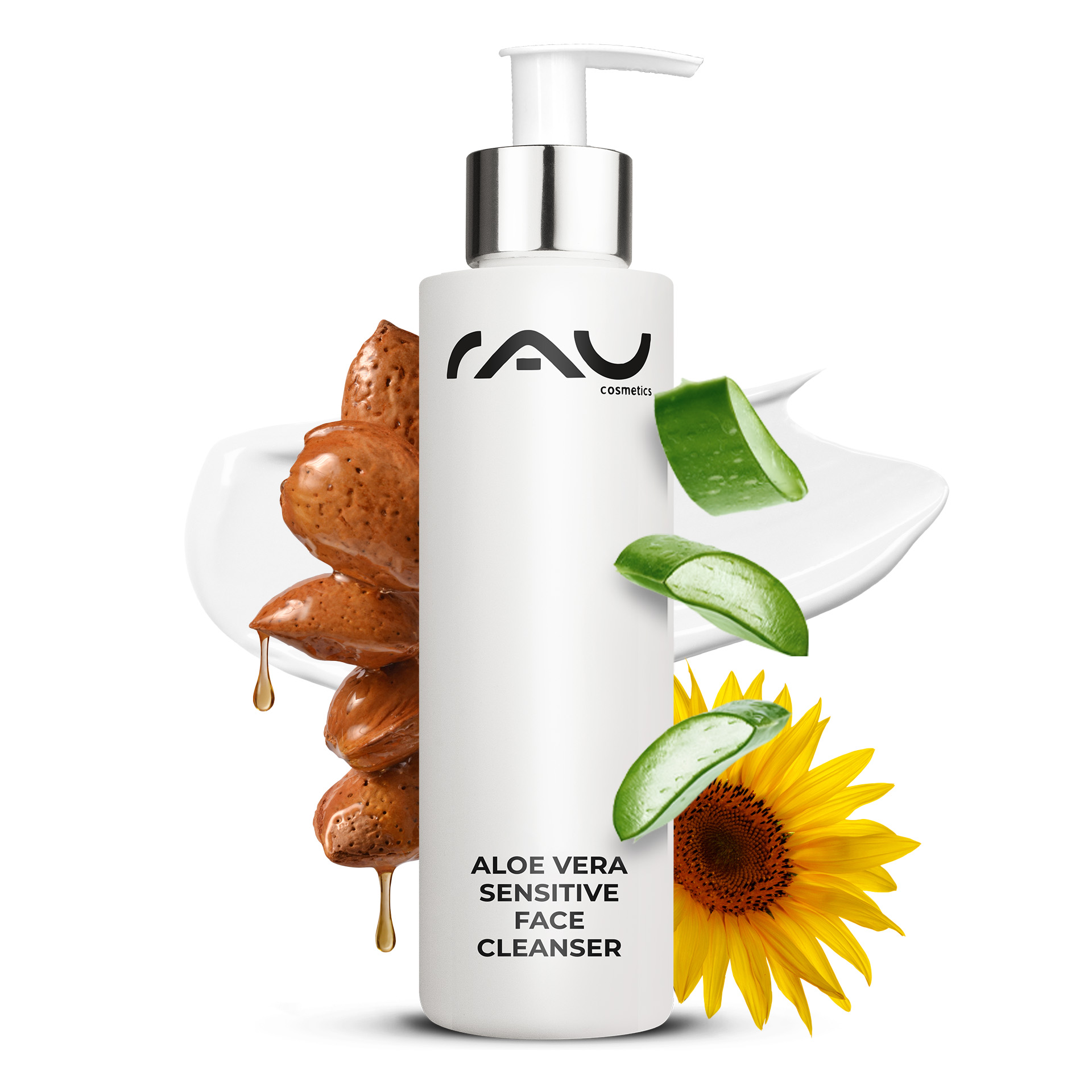 Aloe Vera Sensitive Face Cleanser 200 мл Очищающее средство Flasche, Lotion, Kräuterig, Kräuter, Pflanze