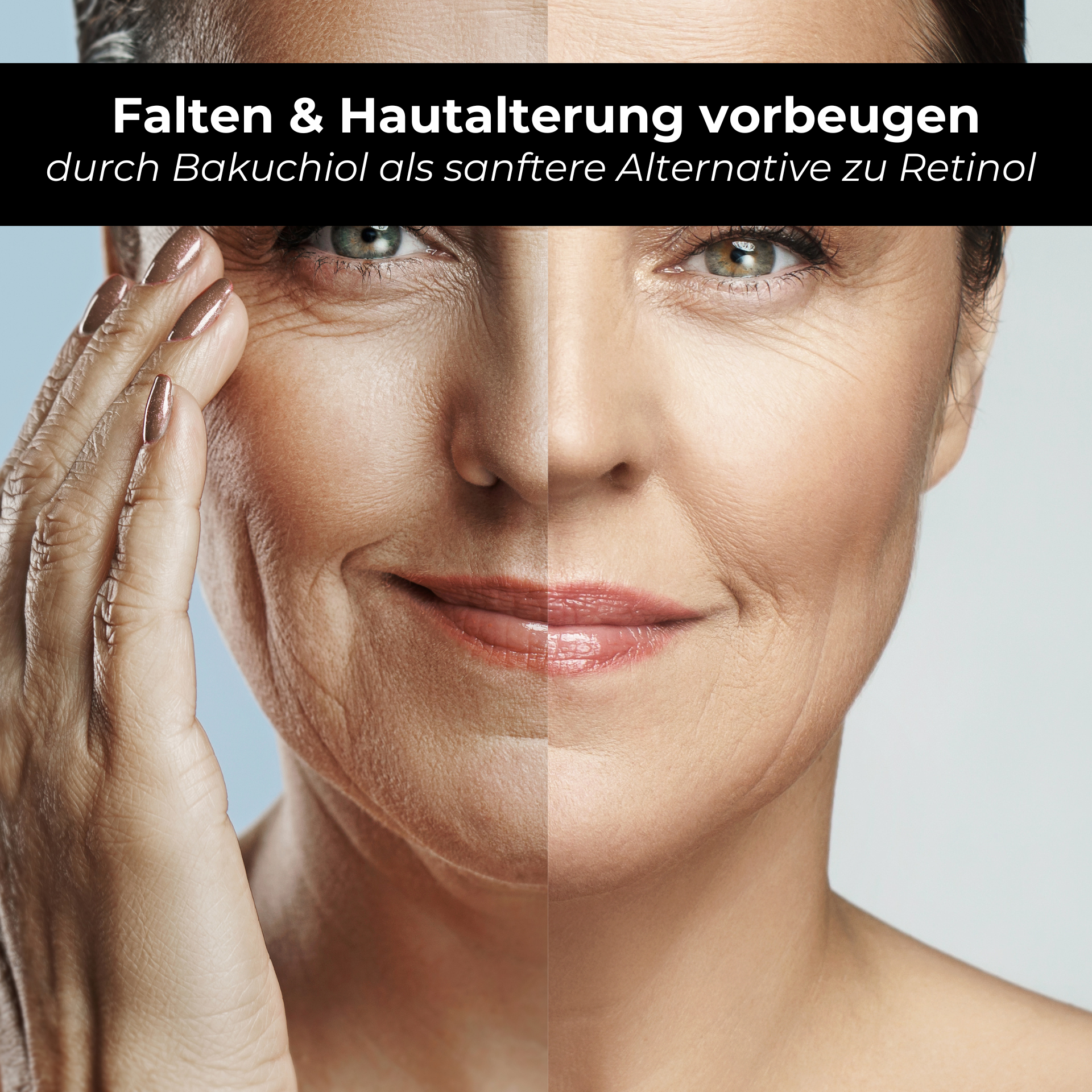 Bakuchiol Neck- & Dekolletee  Fluid 15 ml Gel bei Halsfalten Kopf, Person, Gesicht, Erwachsener, Frau