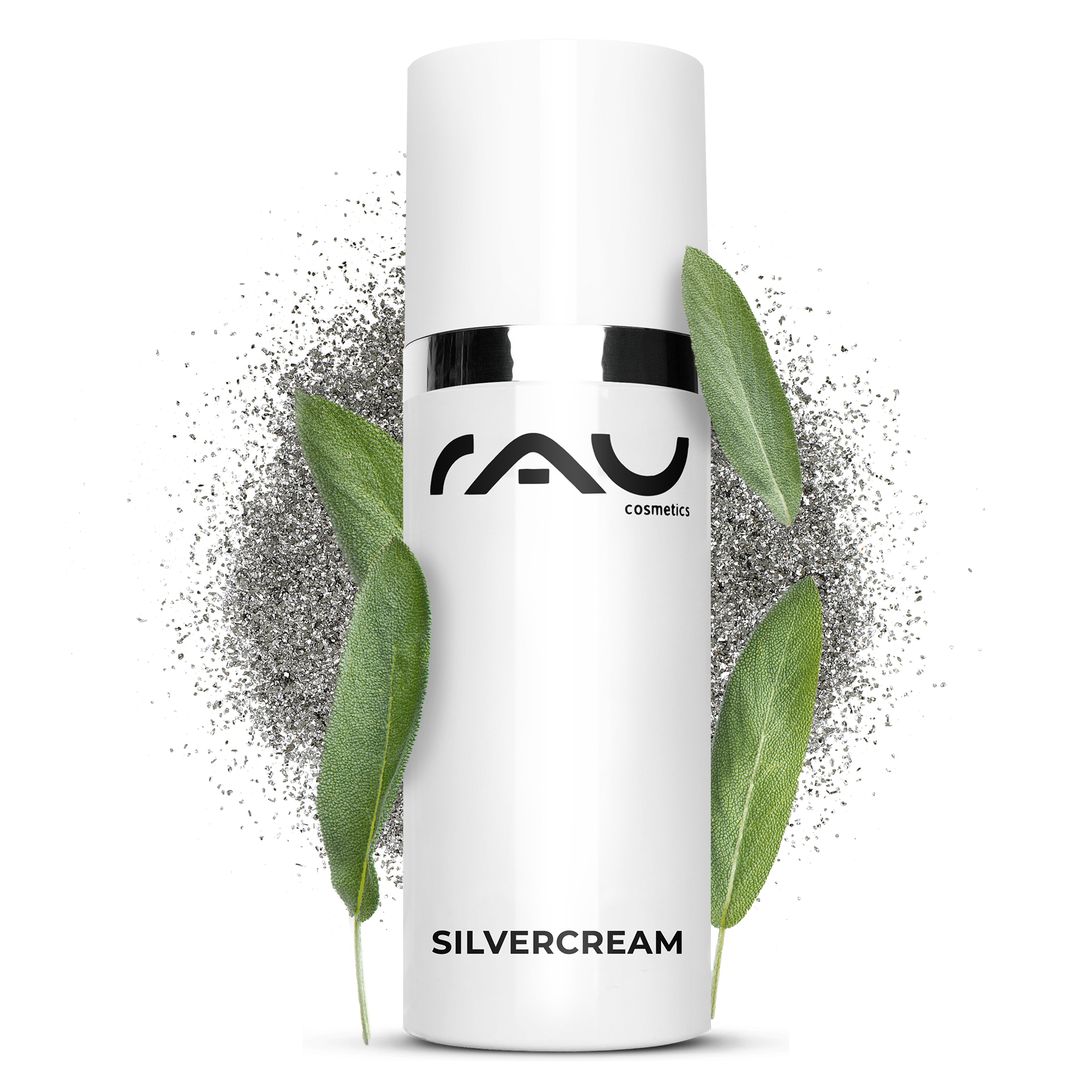 RAU Silvercream 50 ml Gesichtscreme mit MicroSilver BG im Tiegel mit Dosierspender