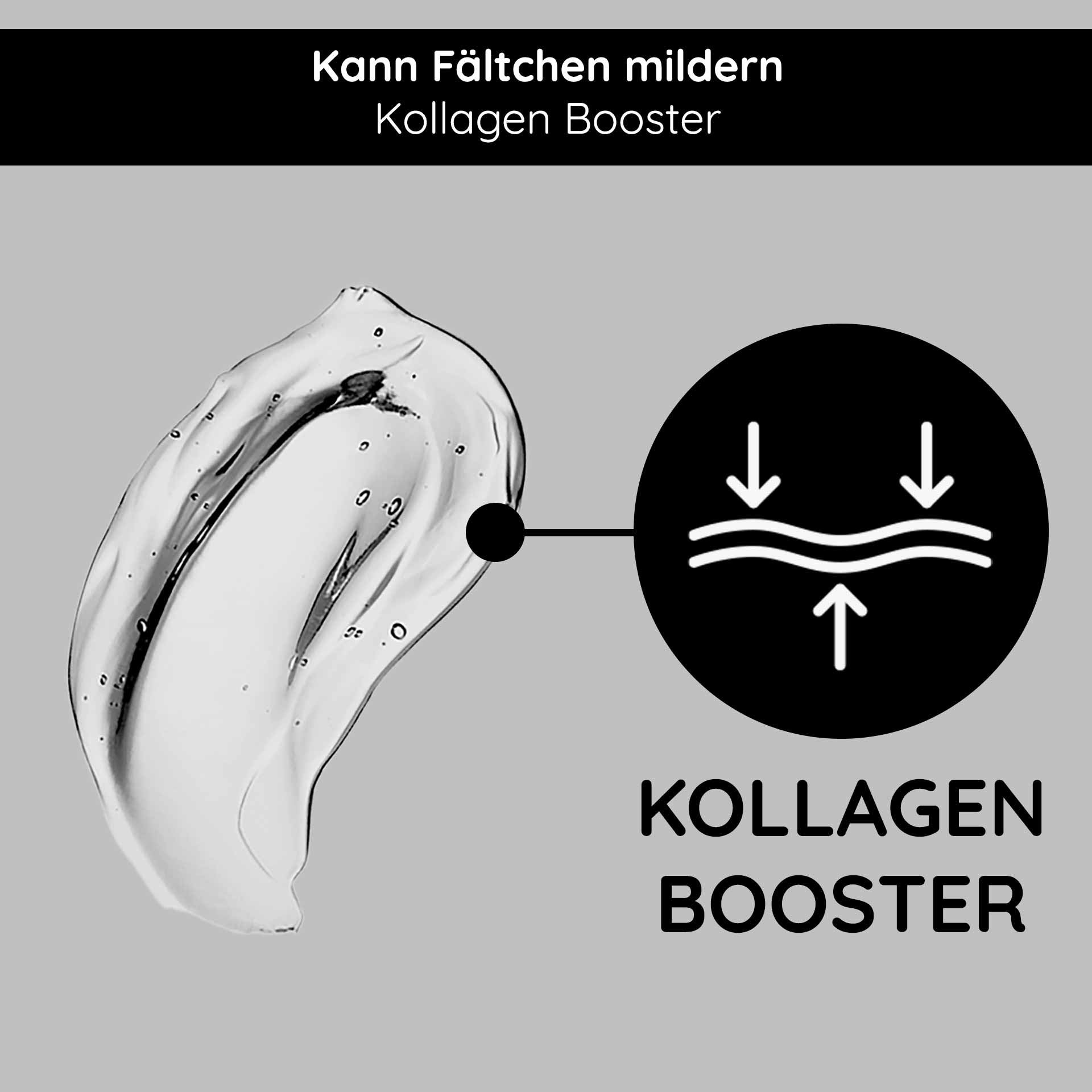 Гель для мгновенного лифтинга Hyaluron Plus 30 мл Kollagen Booster Gel mit feuchtigkeitsspendender Textur, kann Fältchen mildern, unterstützt die Hautstraffung und Regeneration.