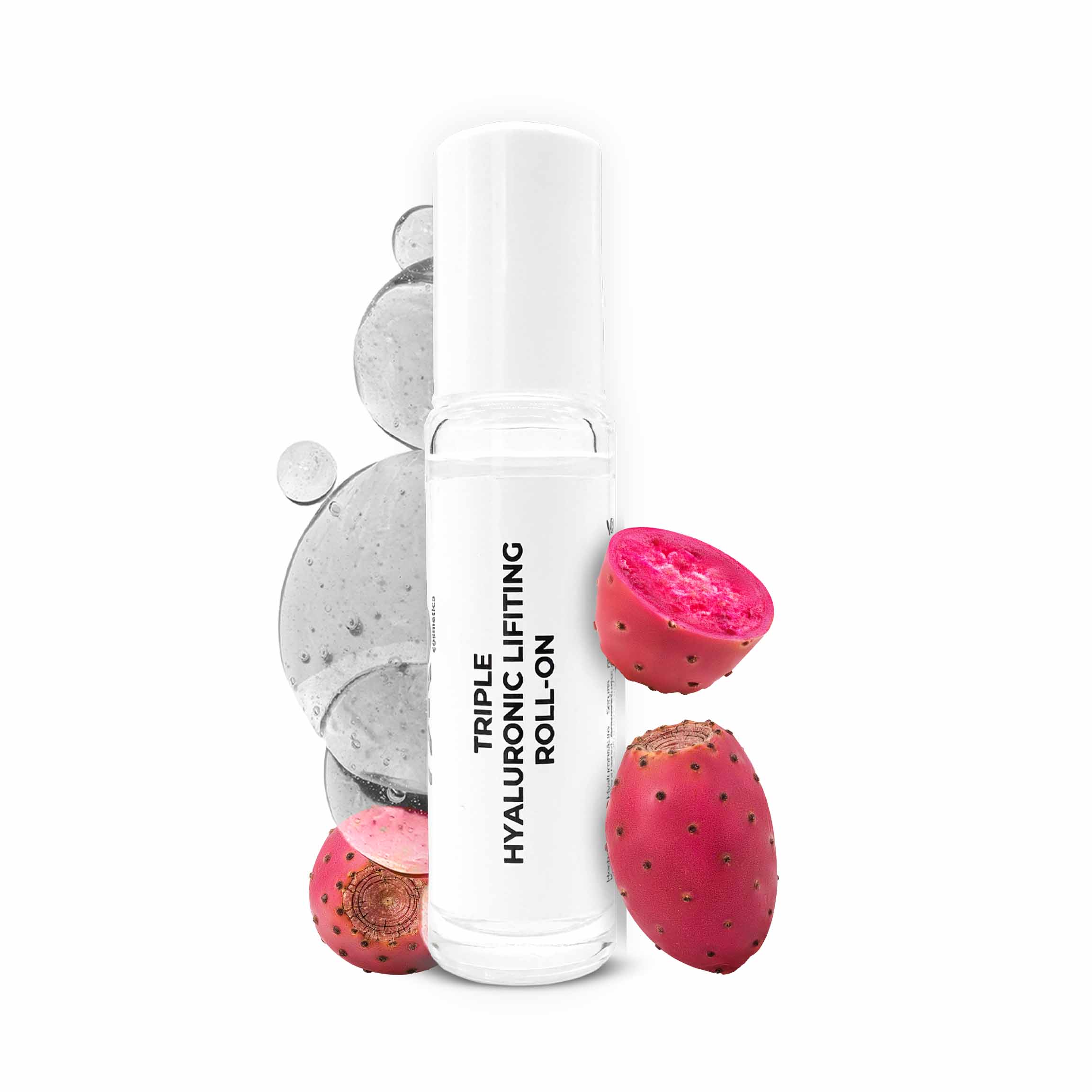 Ампулы с гиалуроновой кислотой 10х2 мл 3-кратного действия Dreifach-Hyaluron-Lifting-Roll-On-Serum mit Kaktusfruchtextrakt und Hyaluronsäure, entwickelt für tiefe Feuchtigkeitsversorgung und Anti-Aging-Vorteile.