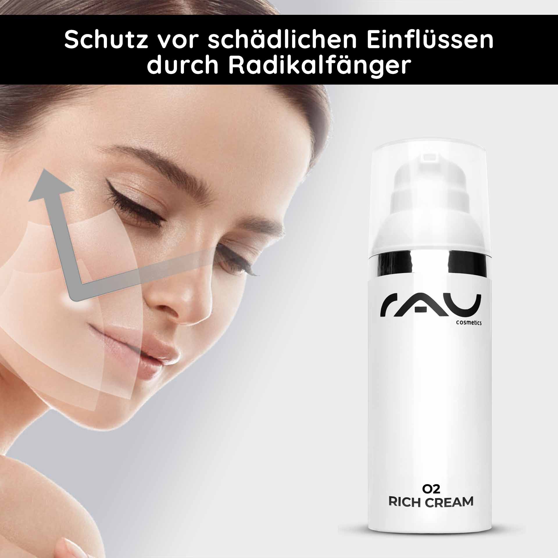O2 Rich Cream 50 мл Насыщенный ночной крем для сухой кожи с гингко Reichhaltige Nachtcreme O2 Rich Cream von RAU Cosmetics, Schutz vor schädlichen Einflüssen, Ginkgo-Extrakt, Hautpflege für trockene Haut, glänzende und rosige Haut.