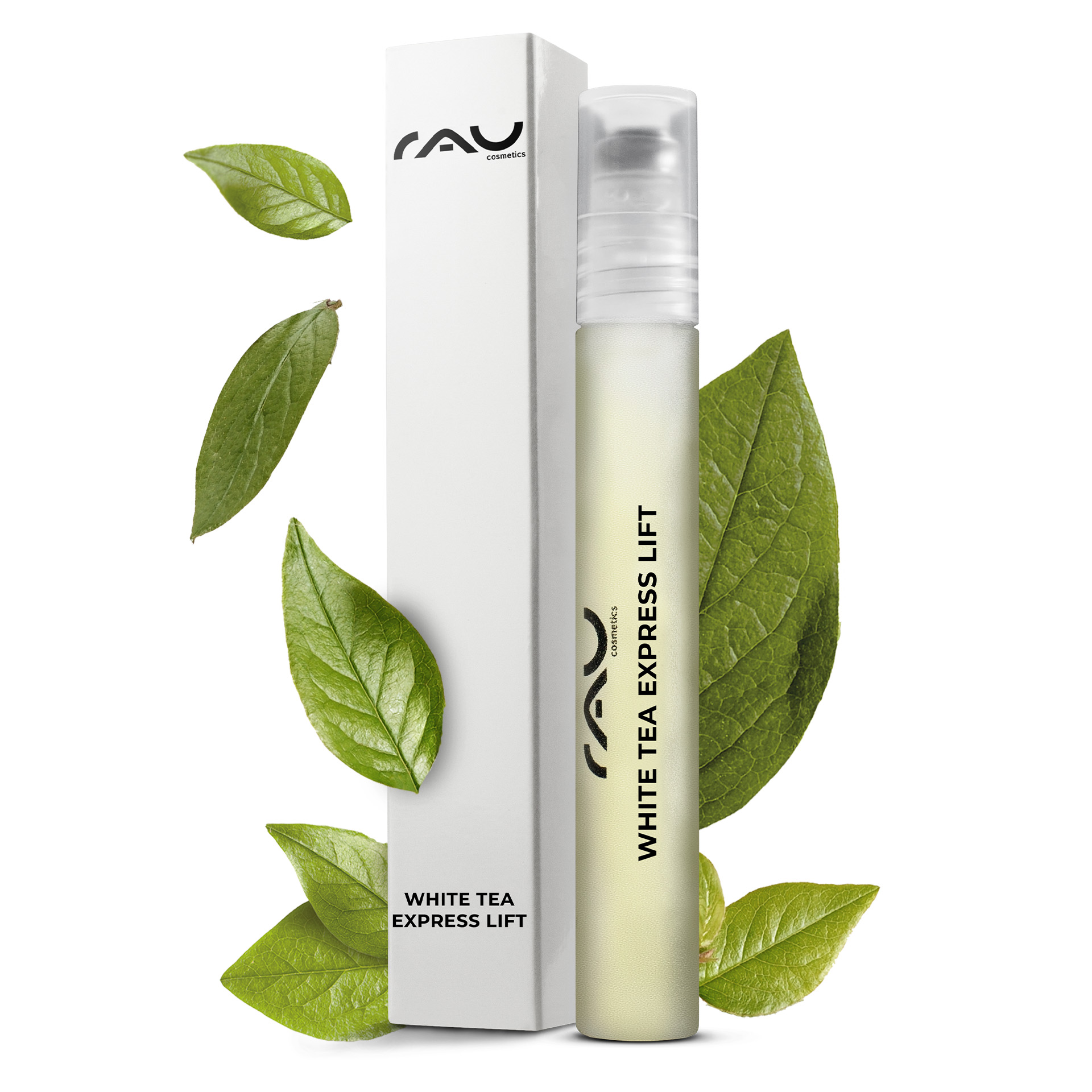 Антивозрастная сыворотка в роллете White Tea Express Lift Roll On Kräuterig, Kräuter, Pflanze, Flasche, Blatt
